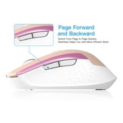 Wireless Mouse, 2.4G Wireless Ergonomic Optical Mouse, Cimetech Slim Silent Mouse with USB Receiver and 3 Adjustable DPI Cordless Computer Mouse for Laptop, Desktop, MacBook ,PC and Home Office-Pink