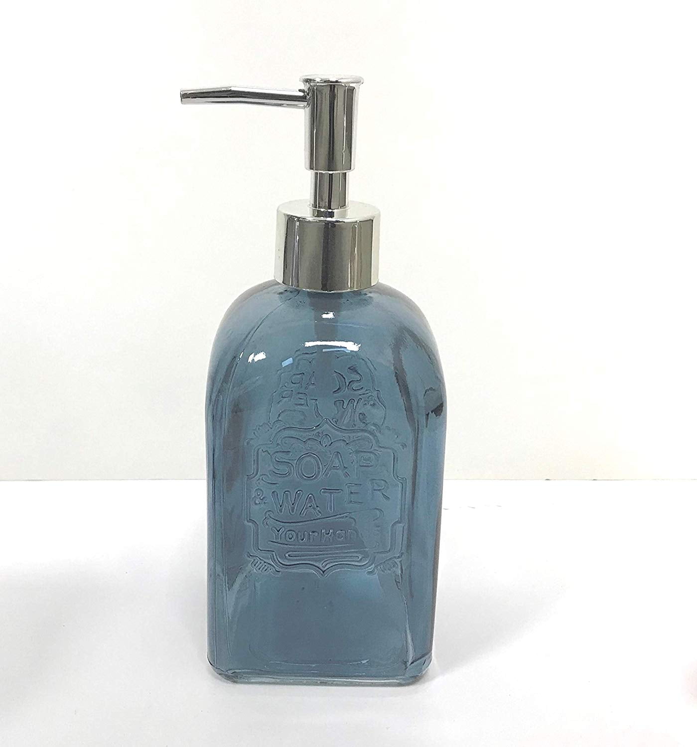 blue soap bottle
