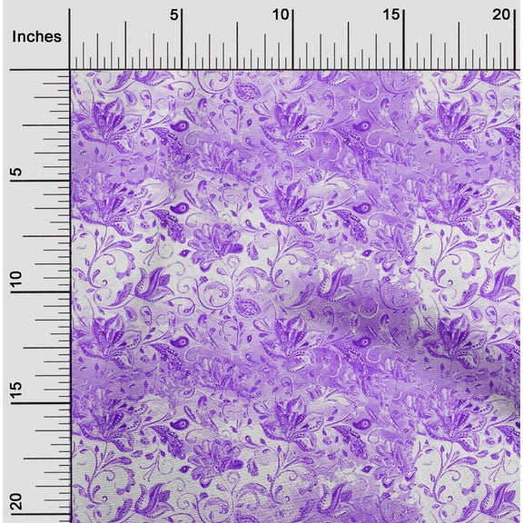 oneOone Cotton Jersey Violet Fabric Water Color Diy Clothing Quilting Fabric Print Fabric By Yard 58 Inch Wide-33C