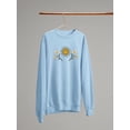 thumbnail image 3 of Daisies, Sun And Moon Art Sweatshirt Women -Image by Shutterstock, Female Medium, 3 of 4