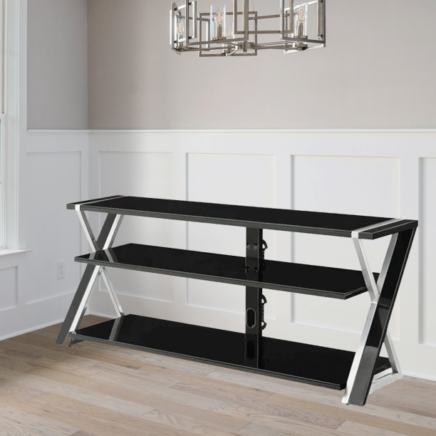 Modern Flat Panel TV Stand up to 60'', Entertainment Center Console Media Table with Open