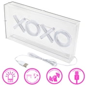 Urban Shop LED Neon XOXO Light-up Clear Acrylic Box, Pink