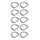 thumbnail image 4 of Kayak Pull Hebilla D Ring, 8 Mm De Diámetro Acero Inoxidable Resistente A La Corrosión Kayak Rigging D Ring Hebilla Soldadura Sin Costuras Estable 10 Piezas Para Industrial ANGGREK 50x47x8MM, 4 of 8