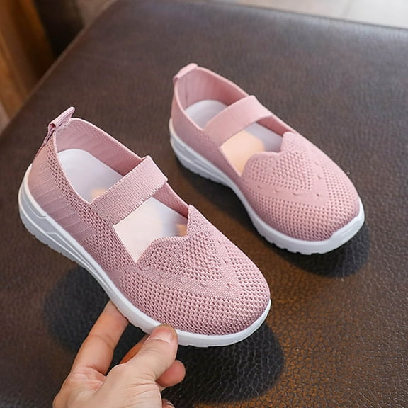 Crunowin Boys And Girls Fashion Canvas Shoes Slip-On Casual Board Shoes Kids & Teens Lightweight Comfortable Sneakers Pink Size 13 Years