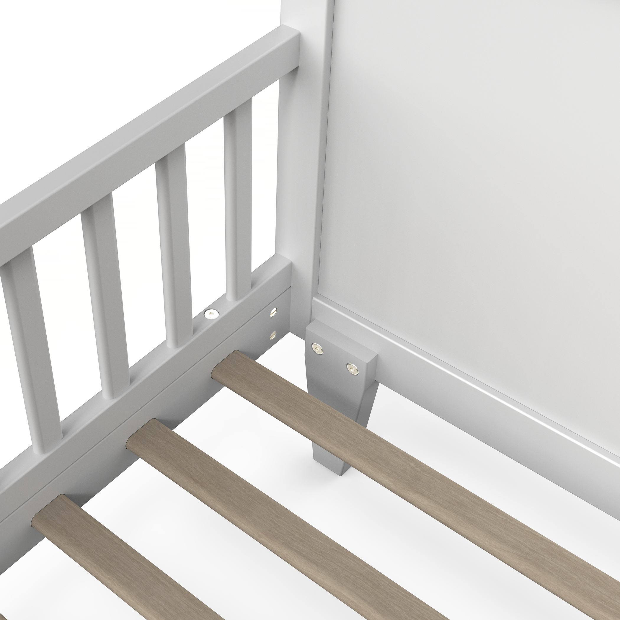 Child Craft Tremont Toddler Bed with Guard Rail, Matte White