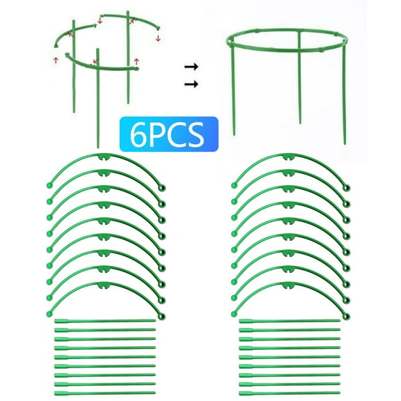 YOTQUSKI 3 Packs Plant Support Cages, Tomato Cage for Garden,Adjustable Garden Cucumber Trellis Plant Stakes,Trellis Support Rings for Climbing Plants, Pots, Indoor Plants,with Plant Clips