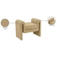 thumbnail image 2 of Meridian Furniture Stylus Camel Velvet Bench, 2 of 7
