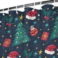 thumbnail image 3 of Dark Blue Christmas Pattern Shower Curtain 84"x72" ,Bathroom Decorative Shower Curtains Set with 12 Hooks,Modern Waterproof Washable Shower Curtain, 3 of 6