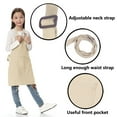 thumbnail image 2 of TOPTIE Kids Aprons with Pocket & Adjustable Strap, Child Chef Bib Apron for Kitchen Cooking Baking Painting-Khaki-XXL, 2 of 7