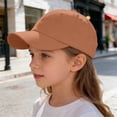 thumbnail image 2 of Ticikt Toddler Boys Baby Girls Baseball Hats Kids Boy Caps Toddler Sun Hats for Summer Adjustable Size,Color:Brown, 2 of 4