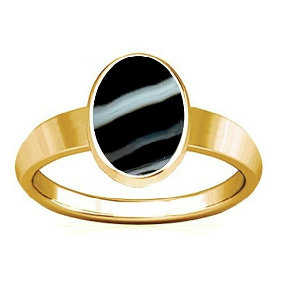 Divya Shakti 5.25-5.50 Carat Black Chalcedony (Sulemani Kala Akik Panchadhatu Plain Design Ring)(3)