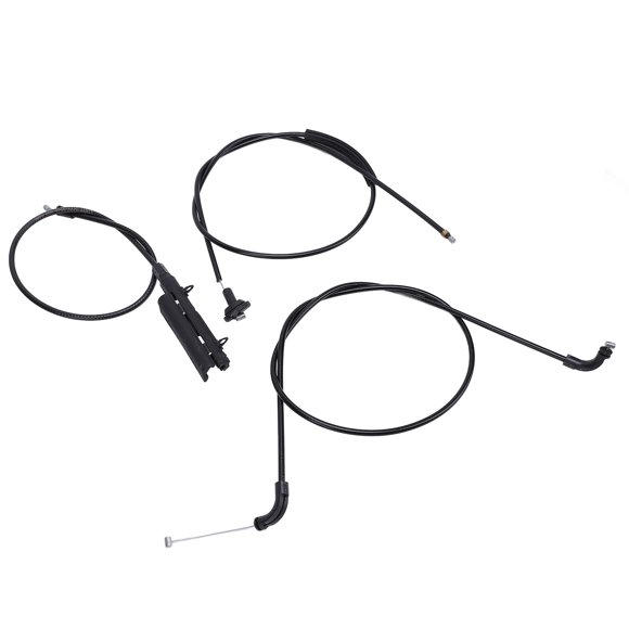 51237197474, Seamless Fit Steel Rope PVC 3PCS Engine Hood Release Cable Professional for 7 Series E65 E66 740i 750i 760Li