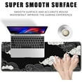 thumbnail image 2 of Black and White Anime Clouds XL Mouse Pad - Desk Gaming Mat with Stitched Edges, Non-Slip, 31.5x11.8 in, 2 of 6