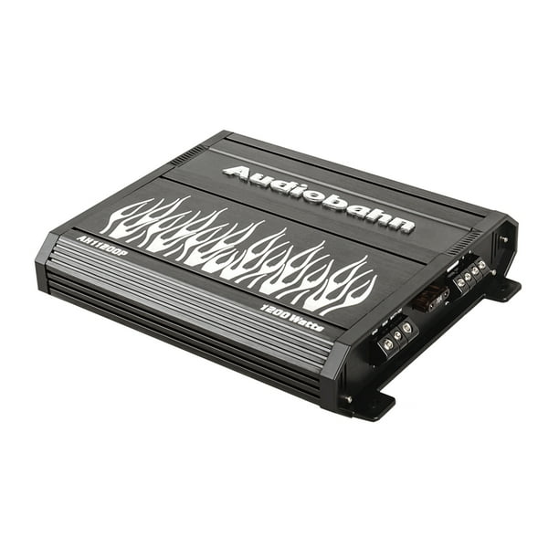 Amplificador Audiobahn Clase D 1 Canal Control de Bajos 1200w para Auto AH11200P