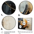 thumbnail image 3 of Designart "Gleaming Geometry Gold Grey painting VII" Abstract Collages Floater Framed Canvas Wall Art, 3 of 7