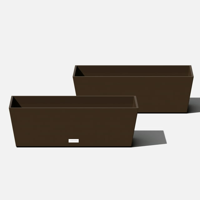 Veradek Pure Series Jardinière à Fenêtre 25 Pouces Lot de 2 Espresso