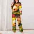 thumbnail image 3 of Lsque Pikmin Pattern Long Sleeve Pajama Set for Women - Soft 2-Piece Sleepwear and Loungewear Set with Pockets, Comfy Nightwear, 3 of 8