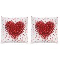 thumbnail image 1 of 2Pcs Valentine's Day Theme Pillowcase Loving Heart Pillow Cover Sofa Cushion Cover, 1 of 6