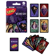 UNO Wednesday Card Game for Kid, Adult & Family Nights, Toy Collectible Inspired by the Series