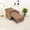 Brown, variant on Single Sofa Recliner Chair Bed – 4-in-1 Pull-Out Sleeper with Vibration Massage Lumbar Pillow – USB/Type-C, Cup Holders & Side Pocket for Small Rooms