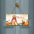 thumbnail image 2 of Happy Thanksgiving Goldendoodle with Turkey Pumpkins Autumn Vibes Landscape Wood Sign Doodle Dog Lover Gifts Idea Hanging Wall Home Decor - 12018, 2 of 5