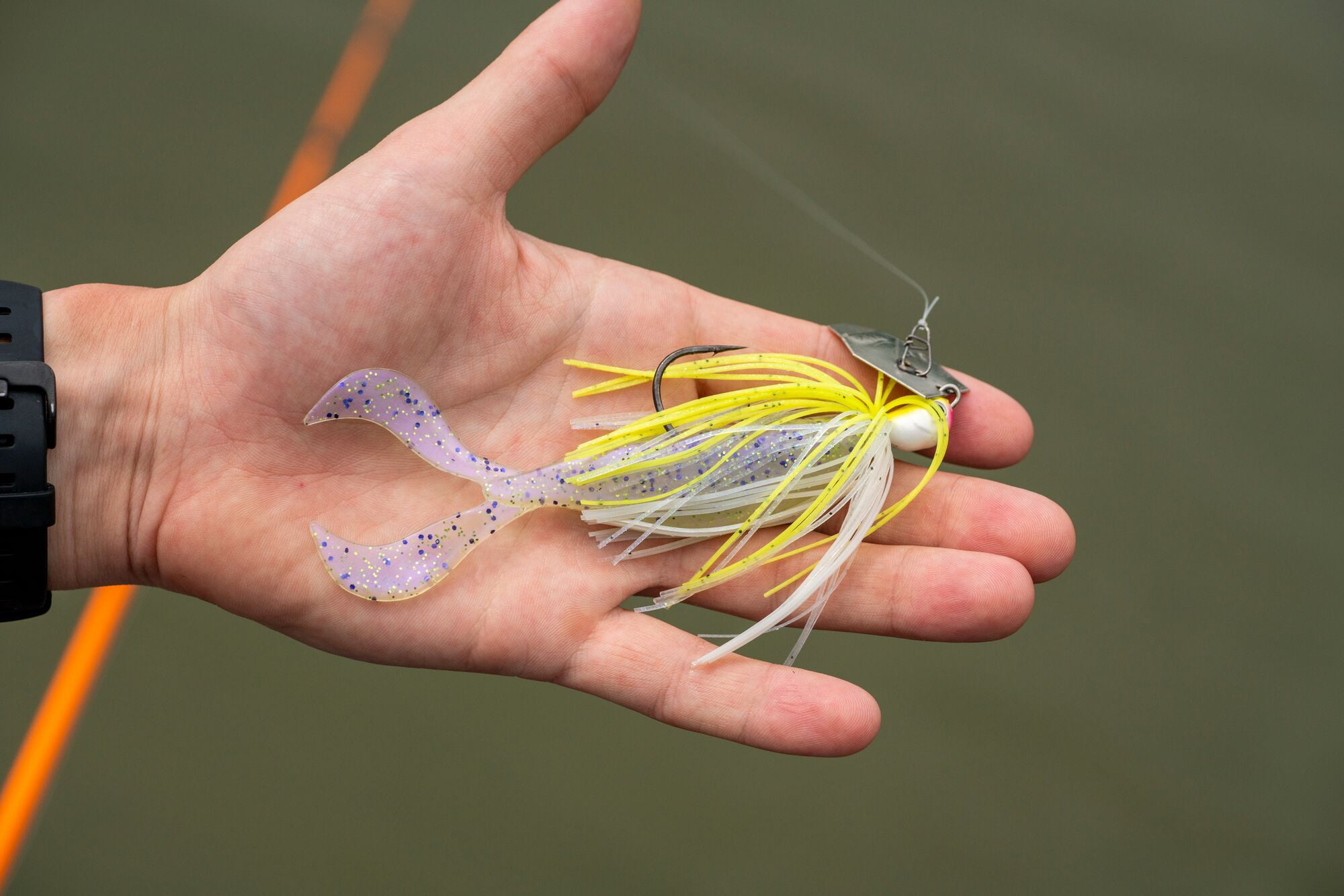 Berkley PowerBait® The Deal, 4.5 in, Fishing Swimbaits, Green Pumpkin/Chartreuse
