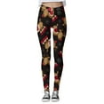 thumbnail image 4 of Gibobby Leggings de Navidad para mujer Leggings deportivos estampados navideños de moda informal para mujer Leggings de yoga informales(Caqui,CH), 4 of 5