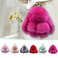 thumbnail image 1 of Meitianfacai Handmades Soft Bunny PomPom Charmss Bunny Car Key Chain Pendant, 1 of 6