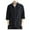 Black, variant on WREESH Men's Casual Button Down Shirt Solid Linen Shirt New Stand-Up Collar Thin Seven-Point Short Sleeved Shirt Green