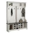 thumbnail image 3 of Prepac Rustic Ridge Washed White Entryway Cabinet 15.5" D x 60" W x 77" H, 3 of 14