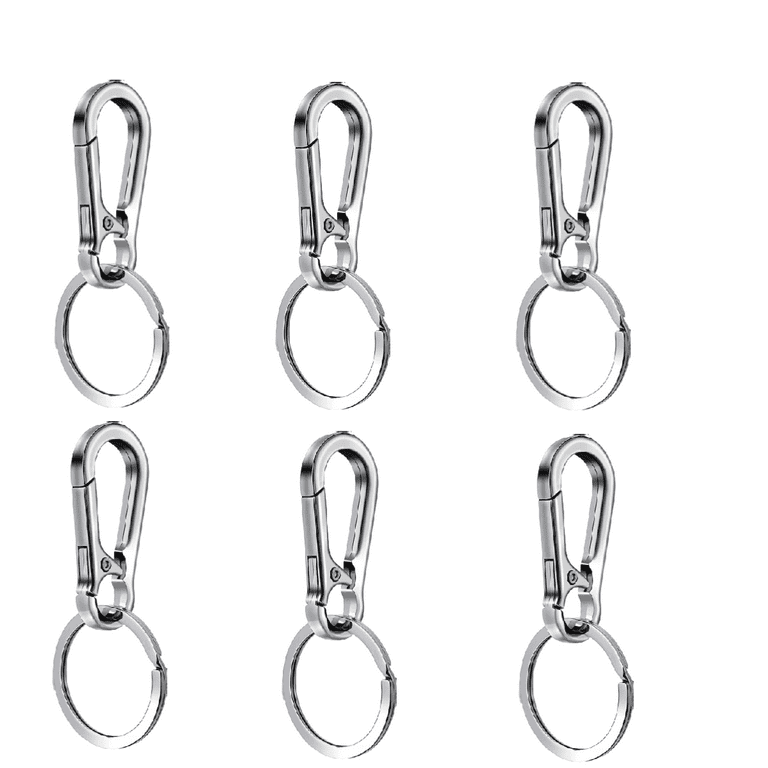 Metal Keychain Carabiner Clip Keyring Anti Lost Key Ring Chain Clips Hook  Holder 