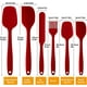 thumbnail image 4 of Juego de cocina ergonómico, espátulas de silicona resistentes al calor para sartenes antiadherentes, utensilios de cocina de 6 piezas en rojo vibrante, diseño higiénico, cabezales de espátula, 4 of 5
