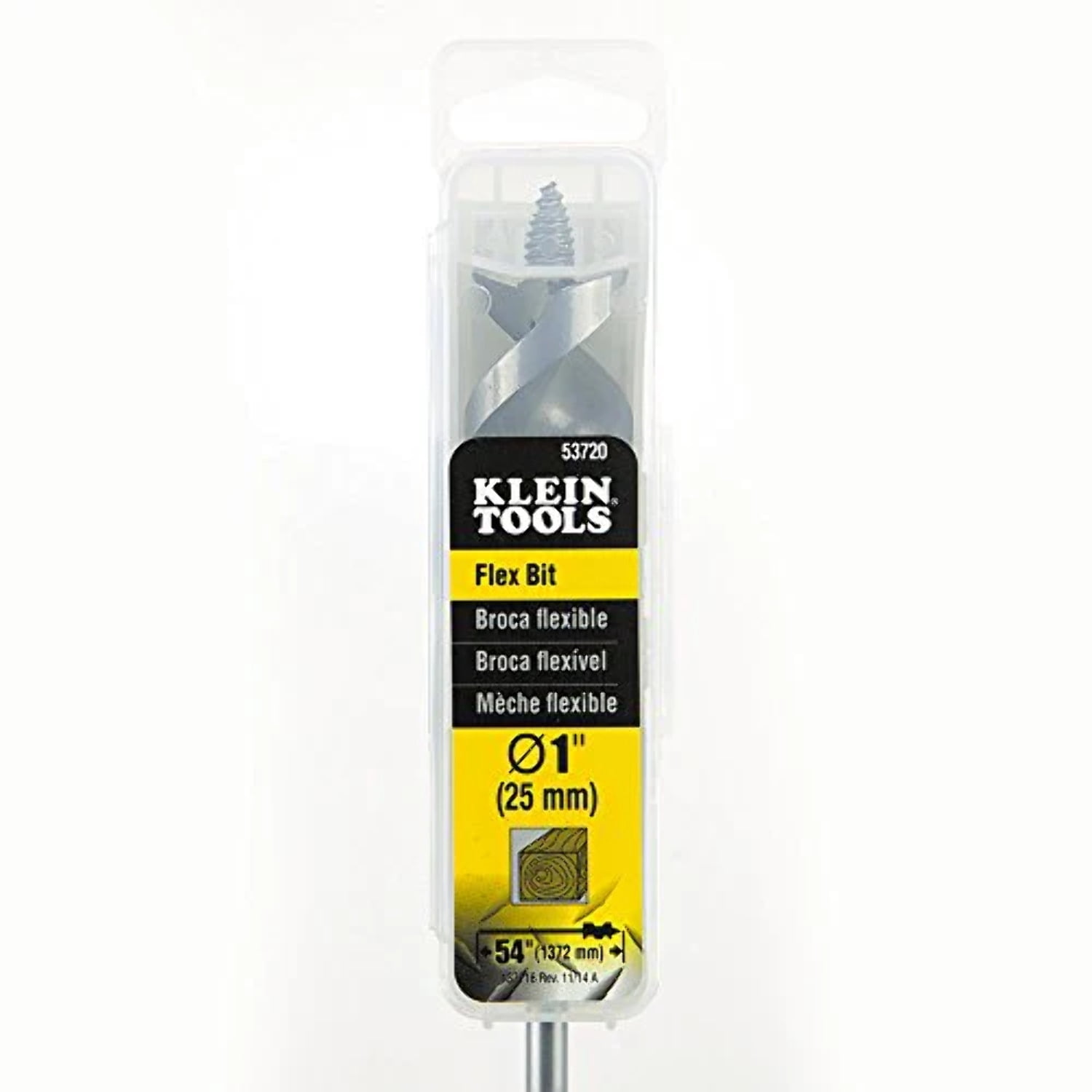 Klein Tools 1 in. Dia. x 54 in. L Flex Auger Bit Steel 1 pc.