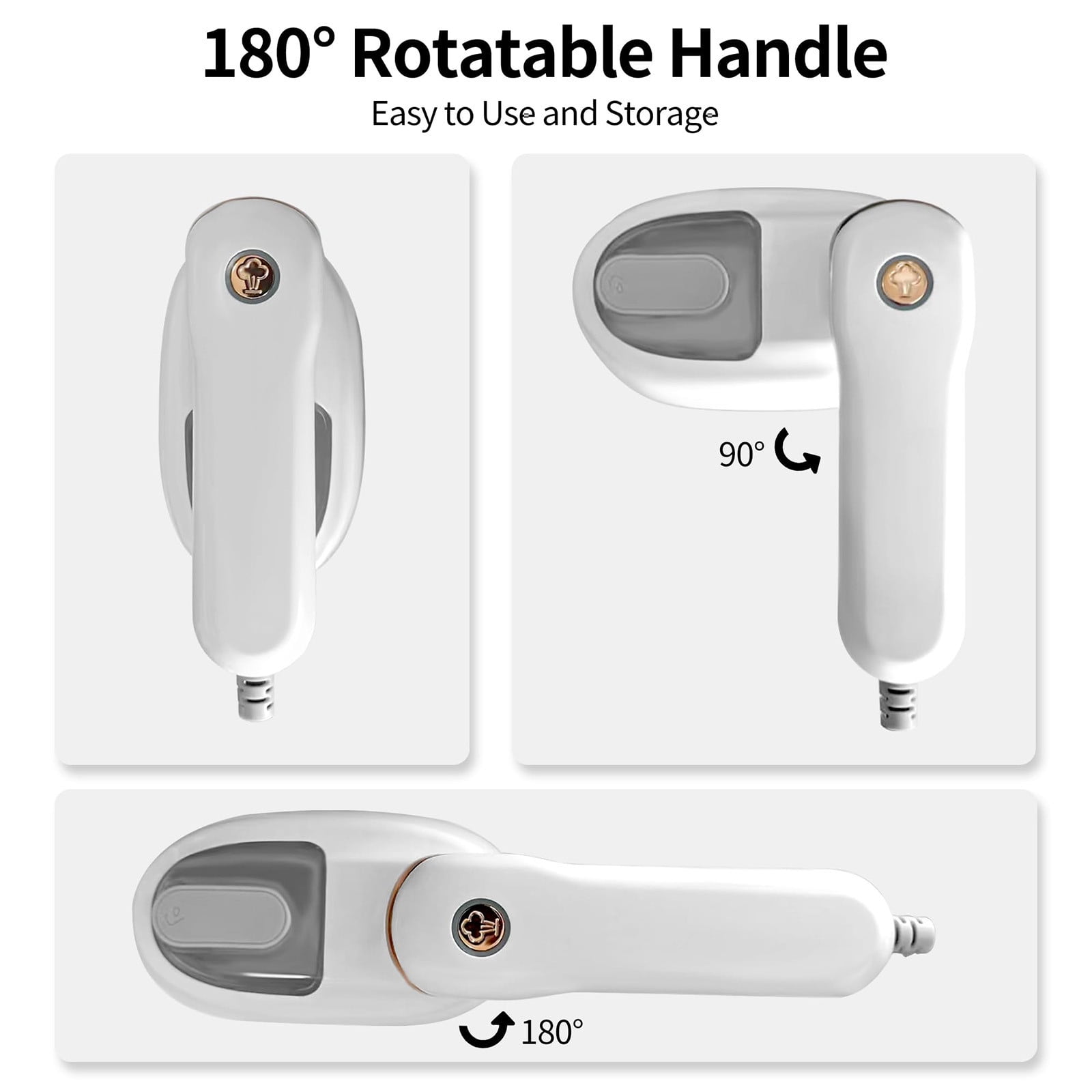 Gnmfd Handheld Portable Garment Steamer for Clothes and Fabric, High-Power Steam Iron for Wrinkle Removal Flat Hanging Ironing Home Travel Dorm Office Use with Easy-Fill Water Tank