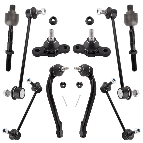 BOXI 10pc Front Rear Ball Joints Tie Rods Sway Bars Kit Fit for Hyundai Elantra 2011-2012 2.0L / for Hyundai Elantra 2009-2010 / K500074 EV800228 ES800229 ES800230 K750102 K750032