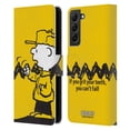 thumbnail image 1 of Head Case Designs Officially Licensed Peanuts Charlie Brown You Can't Fail Leather Book Wallet Case Cover Compatible with Samsung Galaxy S22+ 5G, 1 of 6