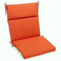 Blazing Needles Spun Polyester Outdoor Seat/Back Chair Cushion-Size:20"x42",Style:Tangerine Dream