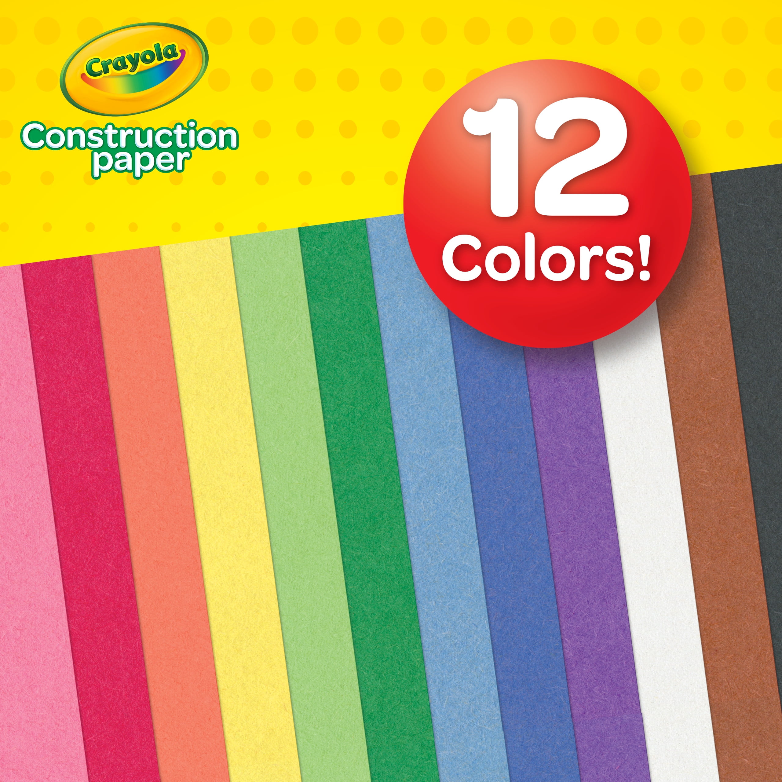 Crayola 12 Color Construction Paper, Assorted Colors, 240 Sheets