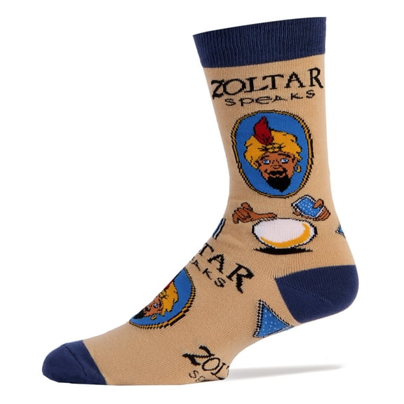 OoohYeah Men's Funny Colorful Crew Socks, Novelty Cotton Socks, Zoltar Speaks