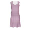 thumbnail image 3 of LYEAA Women's Casual Dresses Midi Length Plus Size V Neck Sleeveless Elegant Dresses Striped Dressy Fitted Pullover Dresses Comfort Vacation Dresses Pink L, 3 of 4