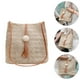 thumbnail image 2 of Bolsa de asas de bolso portátil tejido de paja de verano 1pc para mujeres chicas (marrón), 2 of 5