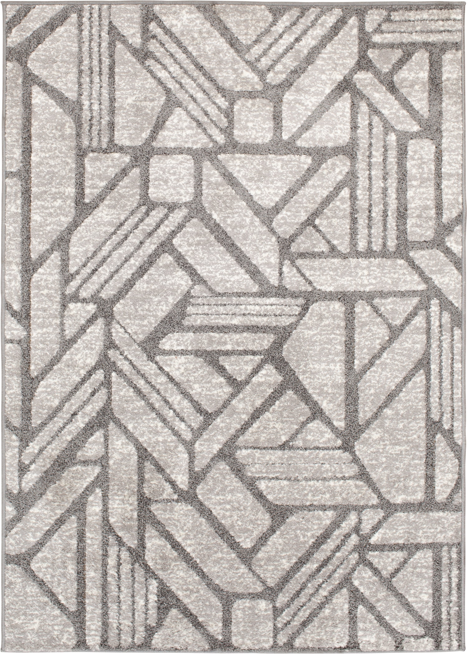 Better Homes & Gardens 4'4"x6' Gray Abstract Geo Rug Walmart