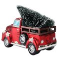 thumbnail image 3 of Northlight 8.25" Red Vintage Truck Hauling a Frosted Tree Table Top Christmas Decoration, 3 of 4