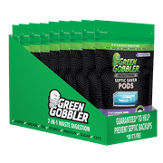 Green Gobbler Industrial Strength Septic Tank Treatment Pods - 4 Treatments, 4 Piece Count