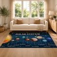 thumbnail image 2 of Gelasgo Solar System Learning Velvet Area Rug, Planet Space Educational Decorative Carpet, Soft Indoor Floor Mat for Kids Room Bedroom Nursery Classroom Home Decor, 2 of 5
