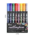thumbnail image 3 of 8 Colors Outline Markers Glint Double Line Marker Pen Set Self-Outline DIY Sketching Pens For Greeting Cards Manual Painting Art Writing（80ml）, 3 of 9