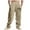 Khaki, variant on Xuniizn Linen Pants Men Drawstring Elastic Waist Casual Loose Beach Holiday Pants with Pockets Plus Size Breathable Hiking Pants, S-3XL