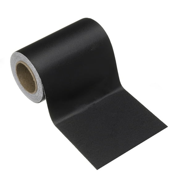 Uxcell Wood Grain Wallpaper Border 3" x 16.4ft Textured Frame Sticker, Matte Black