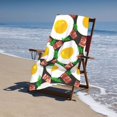 thumbnail image 3 of Poached Eggs Bacon Rosemary Bath Towel, Highly Absorbent towels for bathroom Quick Drying Microfiber Bath Towels for Body, Soft Shower Towels for Sport, Yoga, SPA, Gym 27x55in, 3 of 5