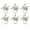 Silver Beaded Cluster, variant on DII Metallic Silver Napkin Ring Set 6 Piece, Beaded Edge